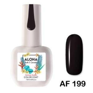 Ημιμόνιμο βερνίκι ALOHA 15ml - AF 199 / Χρώμα: Πολύ Σκούρο καφέ-μωβ (Tawny Port Wine)