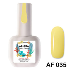 Ημιμόνιμο βερνίκι Aloha 15ml - AF 035 / Χρώμα: Κίτρινο (Yellow)