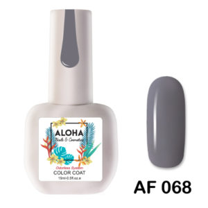 Ημιμόνιμο βερνίκι ALOHA 15ml - Χρώμα: AF 068 (Medium Gray - Γκρι μεσαίο)