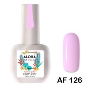 Ημιμόνιμο βερνίκι ALOHA 15ml - AF 126 / Χρώμα: Παστέλ κουφετί (Baby pink)