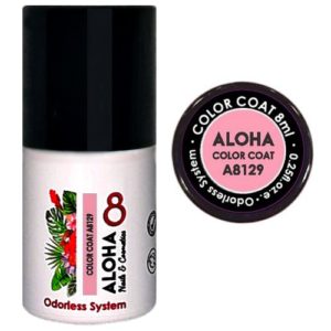 Ημιμόνιμο βερνίκι Aloha 8ml - Color Coat A8129 / Χρώμα: Natural Pink (Φυσικό Ροζ)