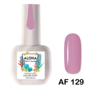 Ημιμόνιμο βερνίκι ALOHA 15ml - AF 129 / Χρώμα: Φυσικό Ροζ (Natural Pink)