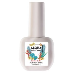 Ημιμόνιμο βερνίκι Aloha 15ml - Rubber Base / Ενισχυμένη Βάση Ημιμόνιμου με καουτσούκ