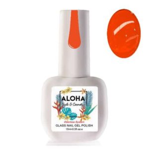 Ημιμόνιμο βερνίκι Aloha Glass Gel 15ml - Χρώμα GL 08 Διάφανο Σαγκουϊνί