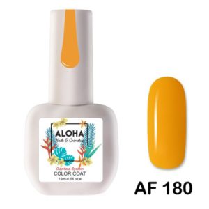 Ημιμόνιμο βερνίκι Aloha 15ml - AF 180 / Χρώμα: Μουσταρδί (Mustard Orange)