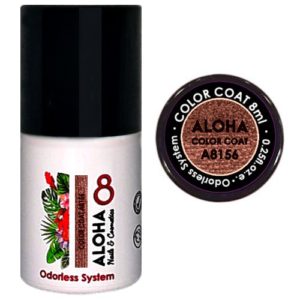 Ημιμόνιμο βερνίκι Aloha 8ml - Color Coat A8156 / Χρώμα: Dark Copper Metallic (Σκούρο Χάλκινο Μεταλλικό)
