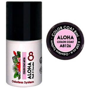 Ημιμόνιμο βερνίκι Aloha 8ml - Color Coat A8126 / Χρώμα: Baby pink (Παστέλ κουφετί)