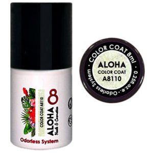 Ημιμόνιμο βερνίκι Aloha 8ml - Color Coat A8110 / Χρώμα: Διάφανο Ιριδίζον Glitter (Clear Iridescent Glitter)