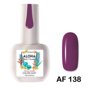Ημιμόνιμο βερνίκι ALOHA 15ml - AF 138 / Χρώμα: Μωβ μαρμελάδας (Jam Purple)