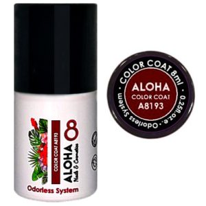 Ημιμόνιμο βερνίκι Aloha 8ml - Color Coat A8193 / Χρώμα: Cinnamon Red (Κόκκινο κανελί)