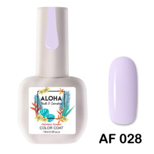 Ημιμόνιμο βερνίκι ALOHA 15ml - AF 028 / Χρώμα: Λιλά απαλό (Soft Lilac)