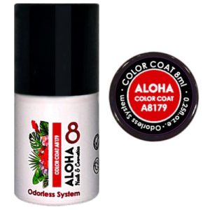 Ημιμόνιμο βερνίκι Aloha 8ml - Color Coat A8179 / Χρώμα: Lava Red (Κόκκινο φλογερό)