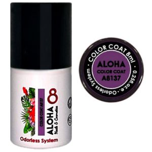 Ημιμόνιμο βερνίκι Aloha 8ml - Color Coat A8137 / Χρώμα: Soft Purple (Μωβ ανοιχτό)