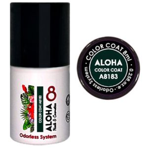 Ημιμόνιμο βερνίκι Aloha 8ml - Color Coat A8183 / Χρώμα: Forest Green (Πράσινο του δάσους)