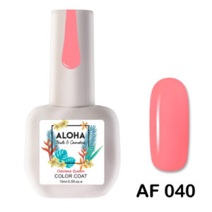 Ημιμόνιμο βερνίκι Aloha 15ml - AF 040 / Χρώμα: Ροζ Κοραλί (Coral Pink)