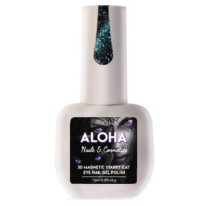 Ημιμόνιμο βερνίκι Aloha 15ml - Starry Cat Eye Double Effect / Χρώμα: Light Blue (Γαλάζιο)