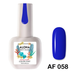Ημιμόνιμο βερνίκι Aloha 15ml - Χρώμα: AF 058 / Μπλε Ελεκτρίκ (Electric Blue)