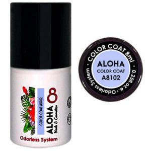 Ημιμόνιμο βερνίκι Aloha 8ml - Color Coat A8102 / Χρώμα: Σιέλ Βιολετί (Light Blue Violet)