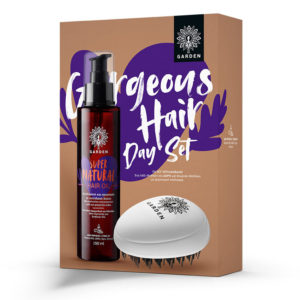 Gorgeous Hair Day Set - Έλαιο Μαλλιών µε Χαµοµήλι + Ηλίανθο 150 ml+ Βούρτσα μαλλιών με εργονομικό σχεδιασμό/ Garden Skincare+Makeup