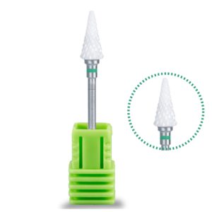 Κεραμικό Φρεζάκι Πράσινο για Αφαίρεση Gel, Acryl Gel + Ακρυλικού σε κωνικό σχήμα με μυτερό άκρο