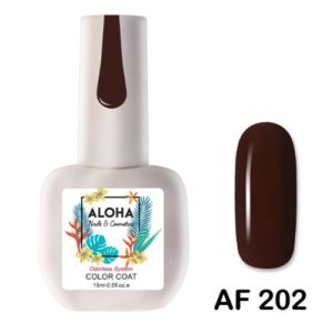 Ημιμόνιμο βερνίκι Aloha 15ml - AF 202 / Χρώμα: Brown (Καφέ)