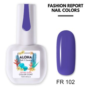 Ημιμόνιμο βερνίκι Aloha 15ml - Χρώμα: FR 102 (Blue Violet / Μπλε Βιολετί)