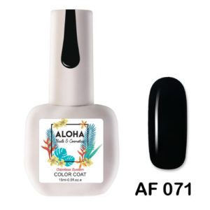 Ημιμόνιμο βερνίκι ALOHA 15ml - AF 071 / Χρώμα: Μαύρο (Black)