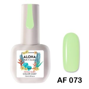 Ημιμόνιμο βερνίκι ALOHA 15ml - Χρώμα: AF 073 Πράσινο ασβεστί απαλό (Soft Milky Green)