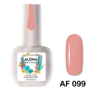 Ημιμόνιμο βερνίκι ALOHA 15ml - Χρώμα: AF 099 / Ροζ-Σομόν (Salmon Pink)