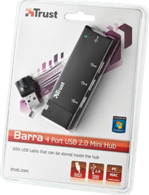 BARRA 4 PORT USB 2.0 MINI HUB
