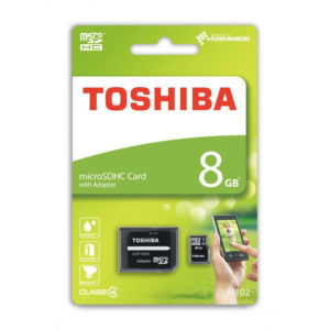 TOSHIBA MICROSDHC CARD WITH ADAPTER 8GB