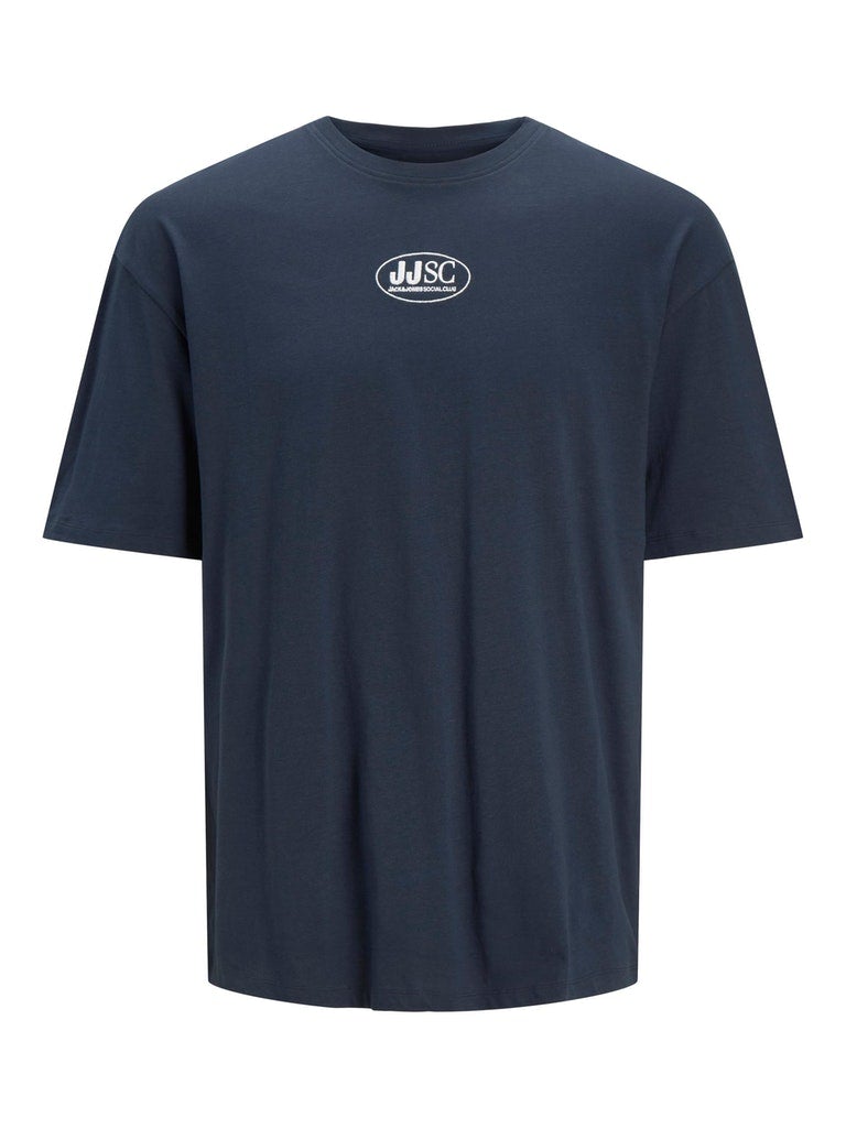 Ανδρικό t-shirt με στάμπα στην πλάτη JACK & JONES 12205175 ΜΠΛΕ