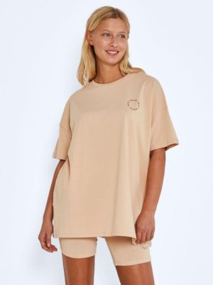 Γυναικείο t-shirt NMLOUI S/S O-NECK LOGO NOISY MAY 27019520 ΜΠΕΖ