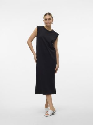 Γυναικείο φόρεμα Loose Fit 100% Cotton VMPANNA GLENN SL 7/8 DRESS JRS VERO MODA 10304711 Black S 24