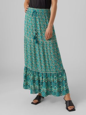 Γυναικεία φούστα floral VMBANI H/W MAXI SKIRT VERO MODA 10292101 Boulder Green