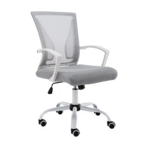 Καρέκλα Γραφείου W-05 Λευκή Πλάτη Λευκό Κάθισμα 57x65x93Εκ