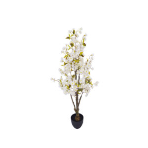 Δέντρο Τεχνητό Ανθισμένη Κερασιά Λευκά Άνθη Υ130εκ