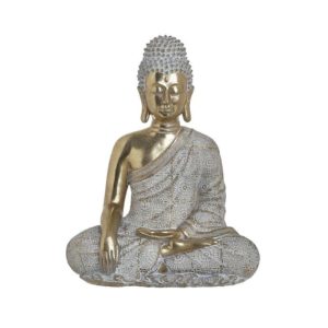 Βούδας Διακοσμητικό Polyresin Αντικέ Χρυσός/Γκρι 24x14x30εκ