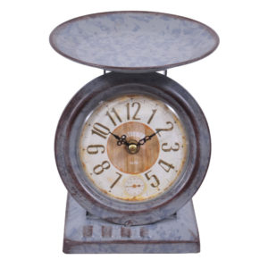 Μεταλλικό ρολόι επιτραπέζιο vintage scale 17x15x18εκ