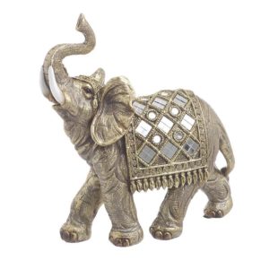 Ελέφαντας Διακοσμητικός Polyresin Χρυσός 17x7x19εκ