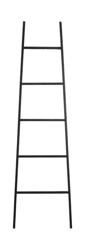 Σκάλα Διακοσμητική Μεταλλική Μαύρη 40x140εκ