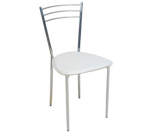 Καρέκλα Valetta Χρώμιο/PVC Εκρού Συσκ.6τμχ 40x47x81cm