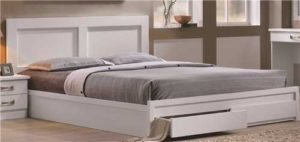 Κρεβάτι διπλό Life 160X200 με συρτάρια Λευκό 168x207x93 (Στρώμα 160x200)cm
