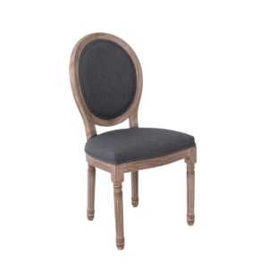 Καρέκλα JAMESON Decape/Ύφασμα Γκρι 49x55x95cm (Σετ 2 ΤΕΜ)