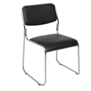 Καρέκλα επισκέπτη Campus-w Χρώμιο/Soft Pu Μαύρο 51x49x78cm