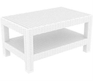 Τραπέζι πολυπροπυλένιου Monaco 92Χ57Χ45cm Λευκό