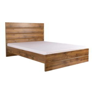 BORNEO Κρεβάτι Διπλό- για Στρώμα 160x200cm- Απόχρωση Καρυδί 160x217x114cm