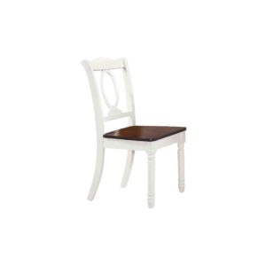 Καρέκλα Καρυδί/Άσπρη NAPOLEON 44x55x96cm (Σετ 2 ΤΕΜ)
