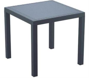 Τραπέζι πολυπροπυλένιου Wicker Orlando 80x80 Aνθρακί