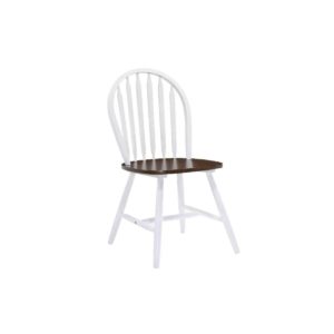 Καρέκλα Καρυδί/Άσπρη SALLY 44x51x93cm (Σετ 4 ΤΕΜ)